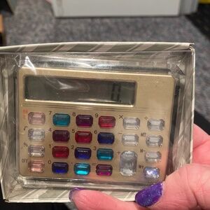 Jewel rhinestone bling gem calculator. Vintage.
